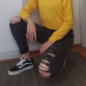 Brazil low rise black jeans